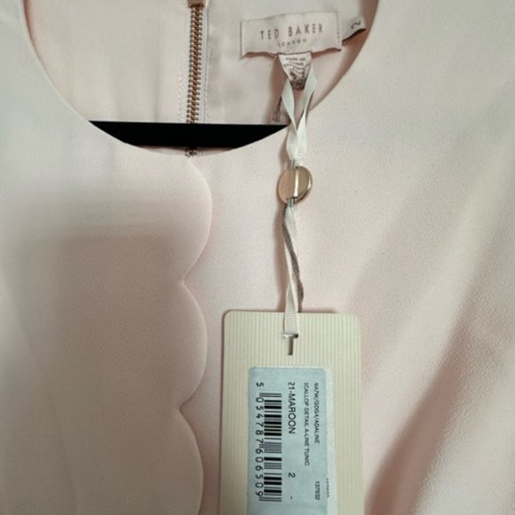 Ted Baker Pink and Dark Purple dress. - Picture 3 of 4